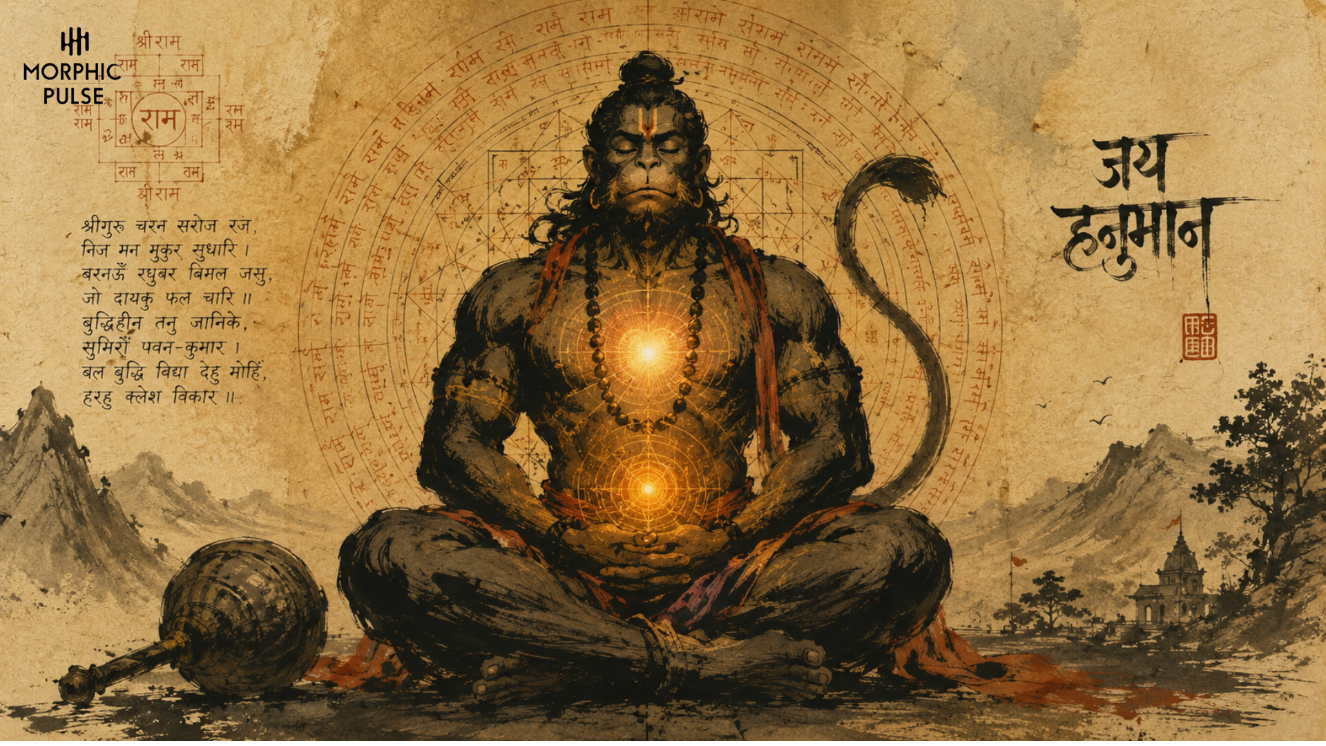 Hanuman Chalisa strength and protection field cover art