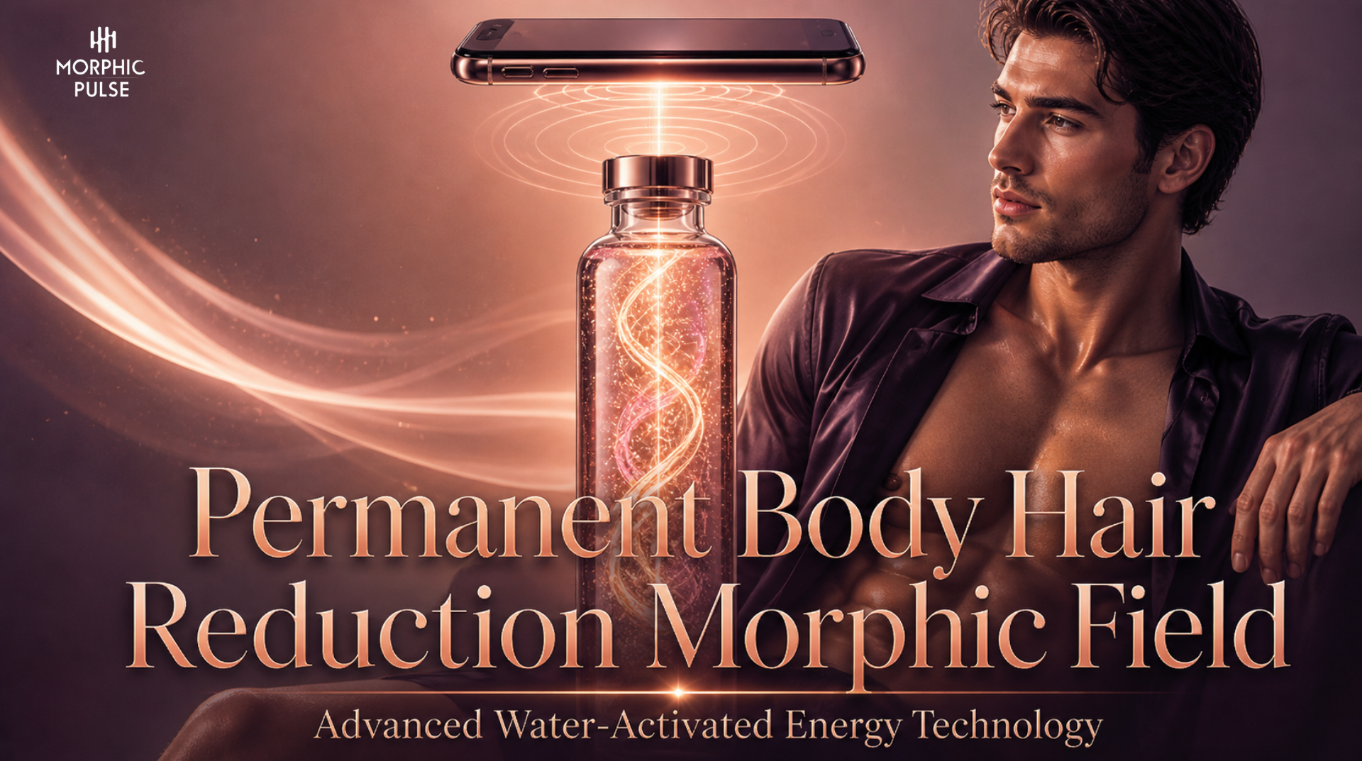 Body hair reduction program cover art, male version