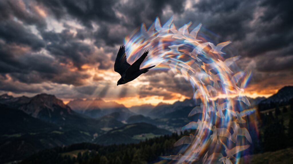 a hawk diving through a 202606260027